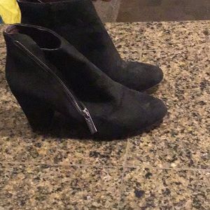 Very gently used black suede bootie